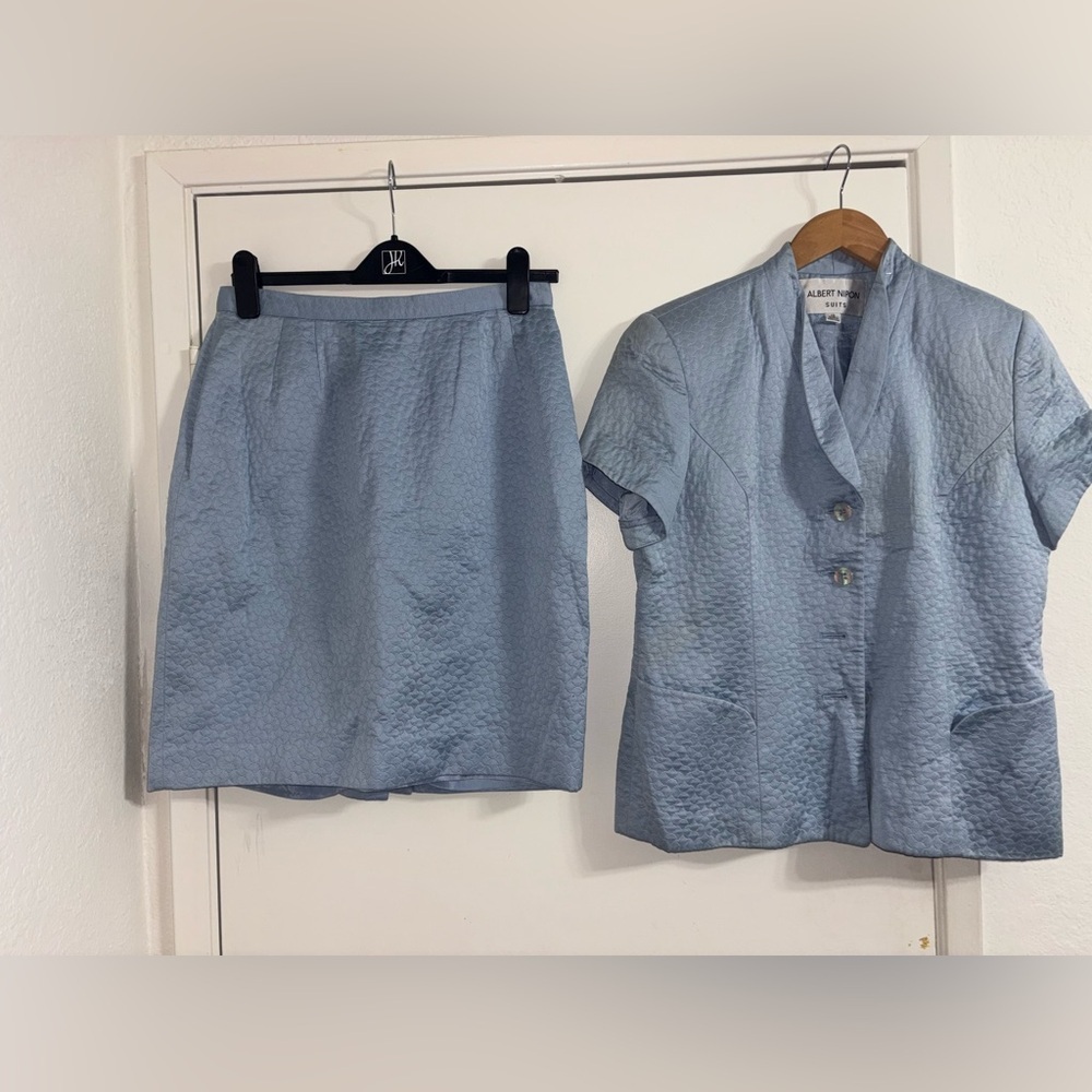 vintage Albert Nipon two-piece skirt suit Quilted Size 12